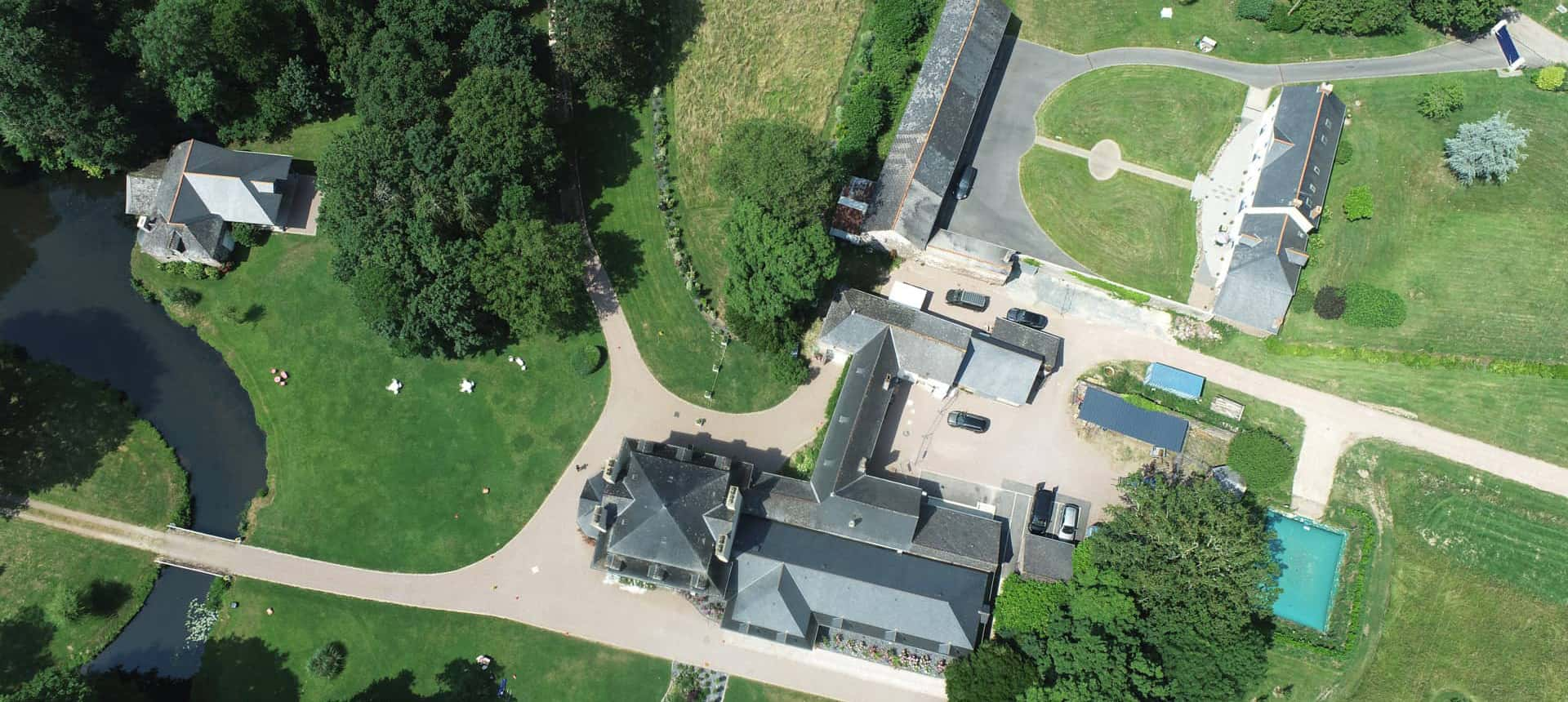 Prise de vue aérienne du Domaine des Longrais par drône à Rennes