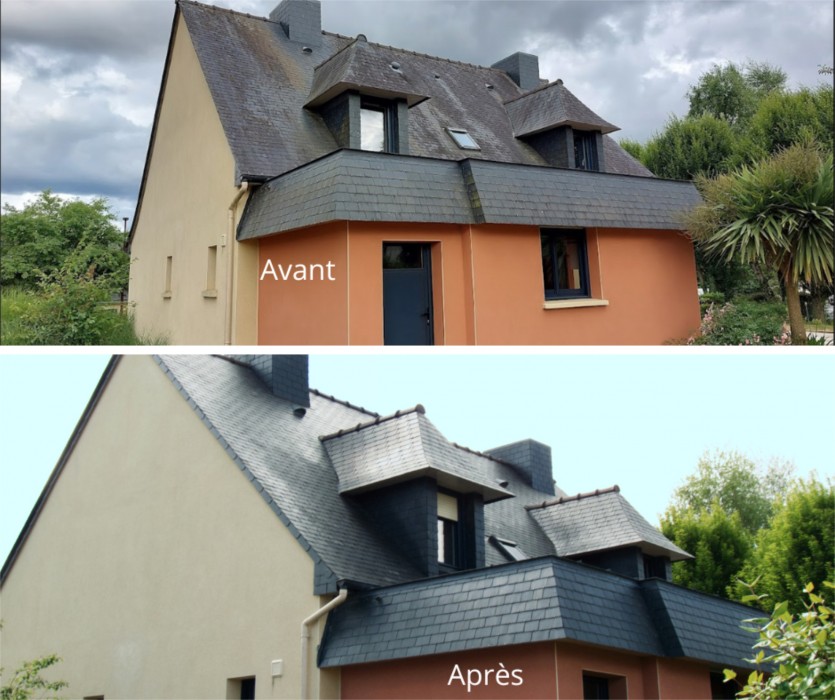 Démoussage toiture et hydrofuge incolore